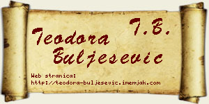 Teodora Bulješević vizit kartica